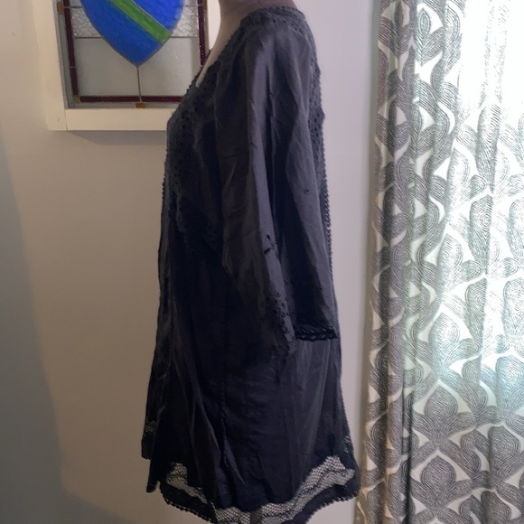 Sundance Black Embroidered Dress with slip lining - Picture 4 of 7